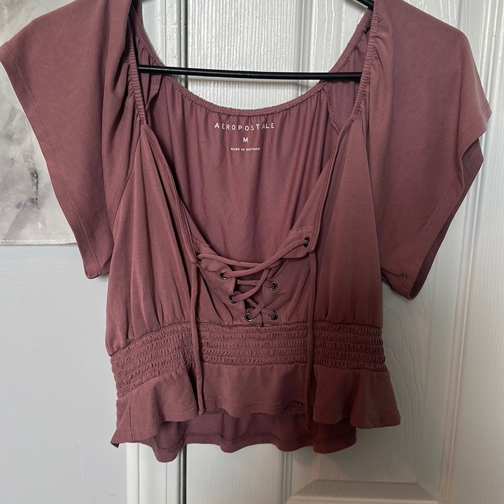 super cute and soft pink tie top